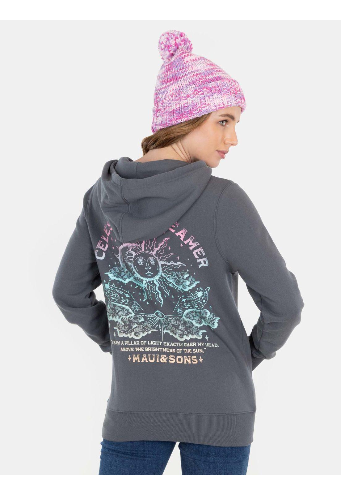 Poleron Dreamer Gris Mujer Maui And Sons-1