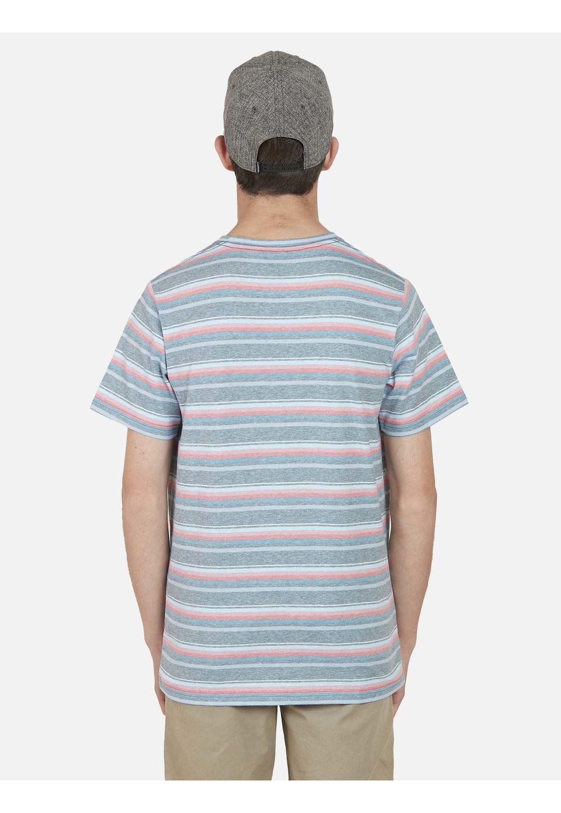 Polera ROUTE 66 STRIPE SS TEE Juvenil Rosado Maui and Sons-1