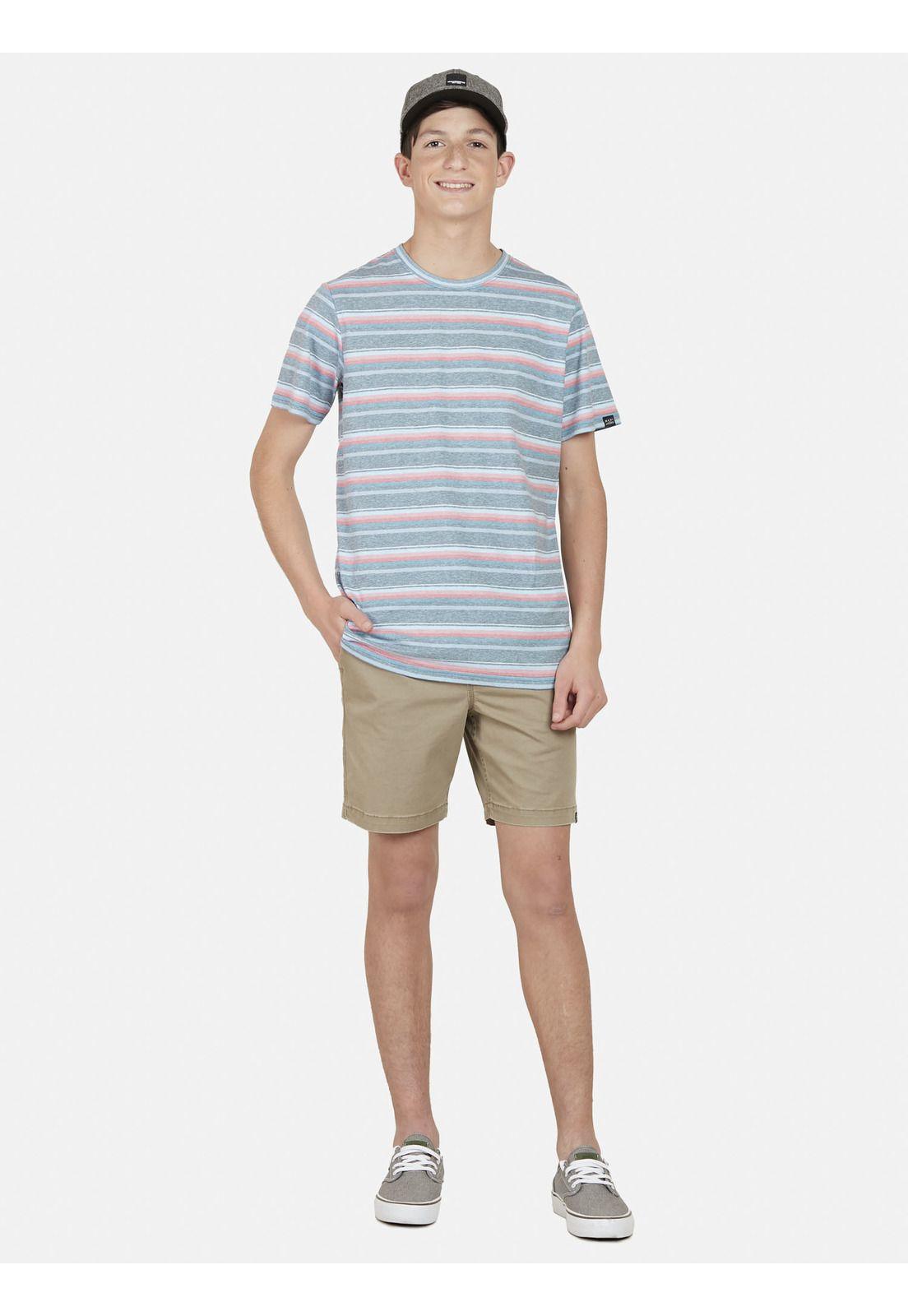 Polera ROUTE 66 STRIPE SS TEE Juvenil Rosado Maui and Sons-3