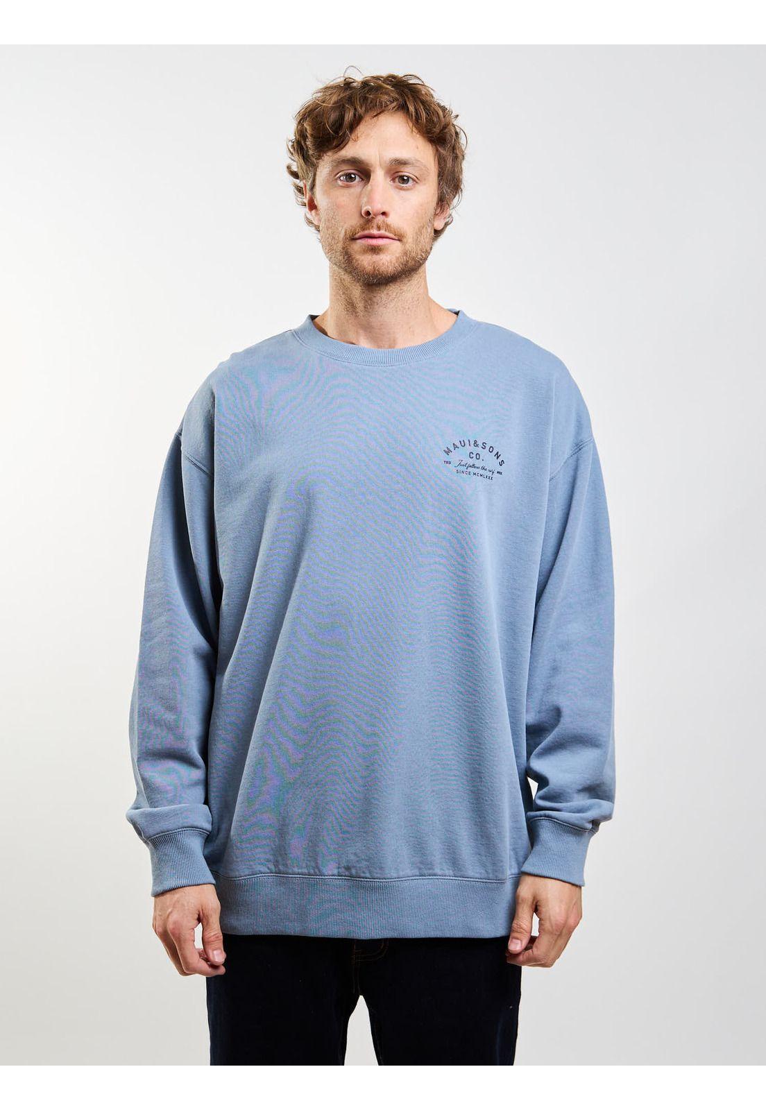 Poleron CR Follow the surf Celeste Hombre Maui And Sons-4