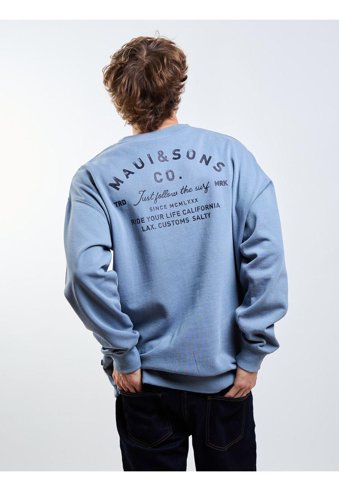 Poleron CR Follow the surf Celeste Hombre Maui And Sons-5