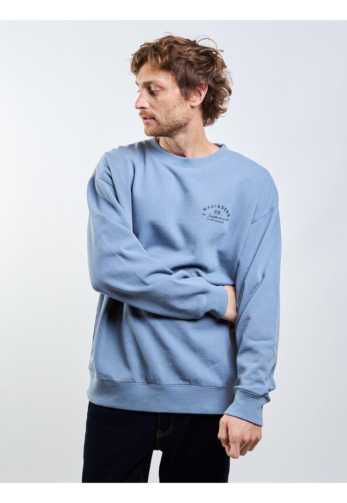 Poleron CR Follow the surf Celeste Hombre Maui And Sons-8