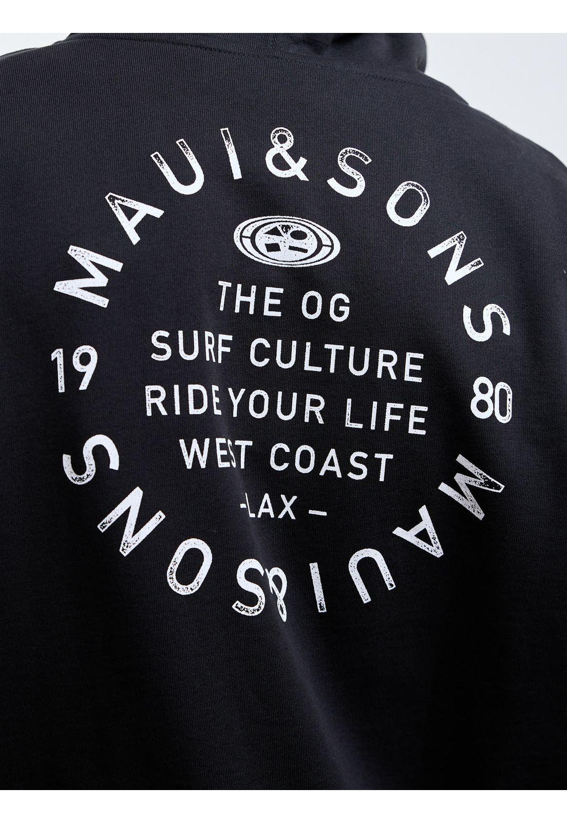 Poleron FZ Blueva Negro Hombre Maui And Sons-3