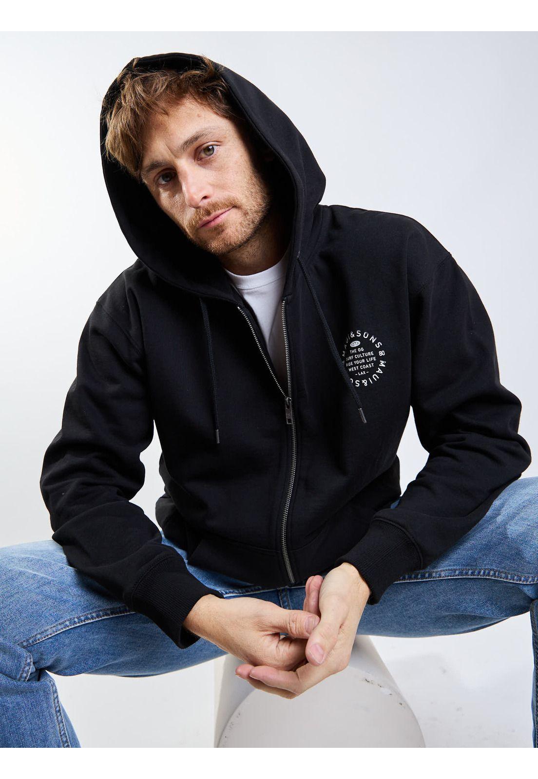 Poleron FZ Blueva Negro Hombre Maui And Sons-6