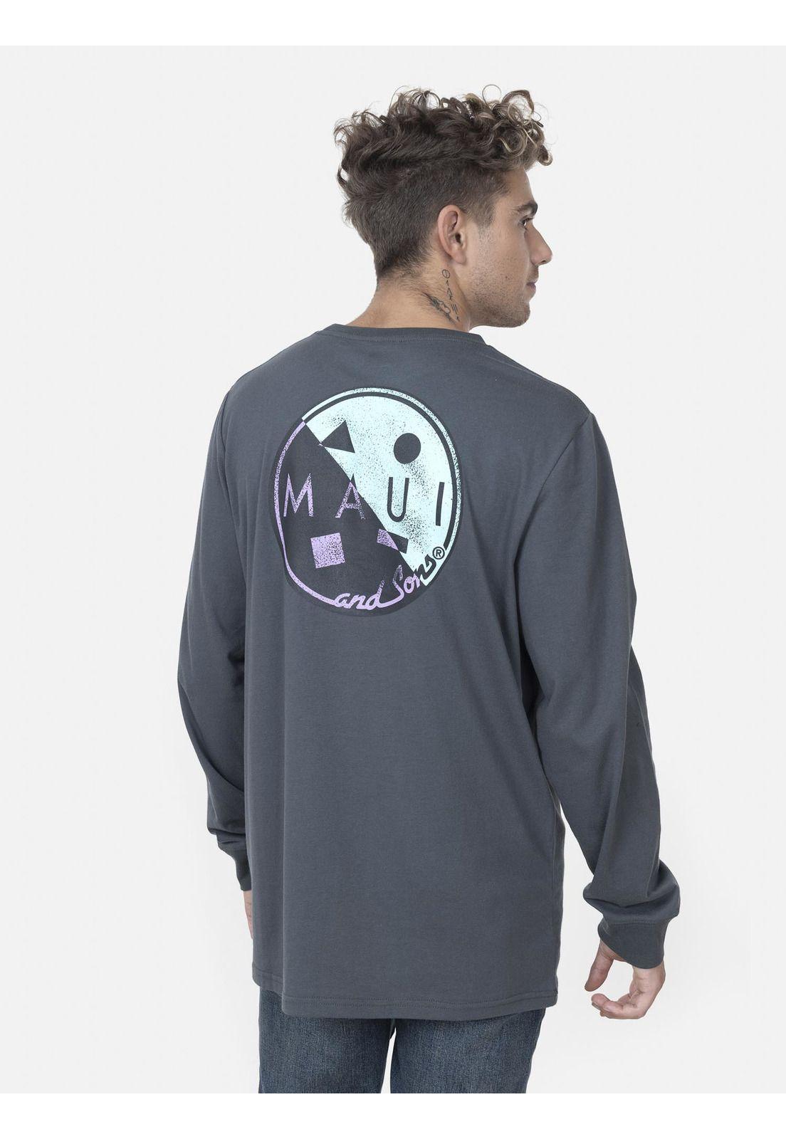 Polera Hombre MID COOKIE DUO LS TEE Gris Maui and Sons-1