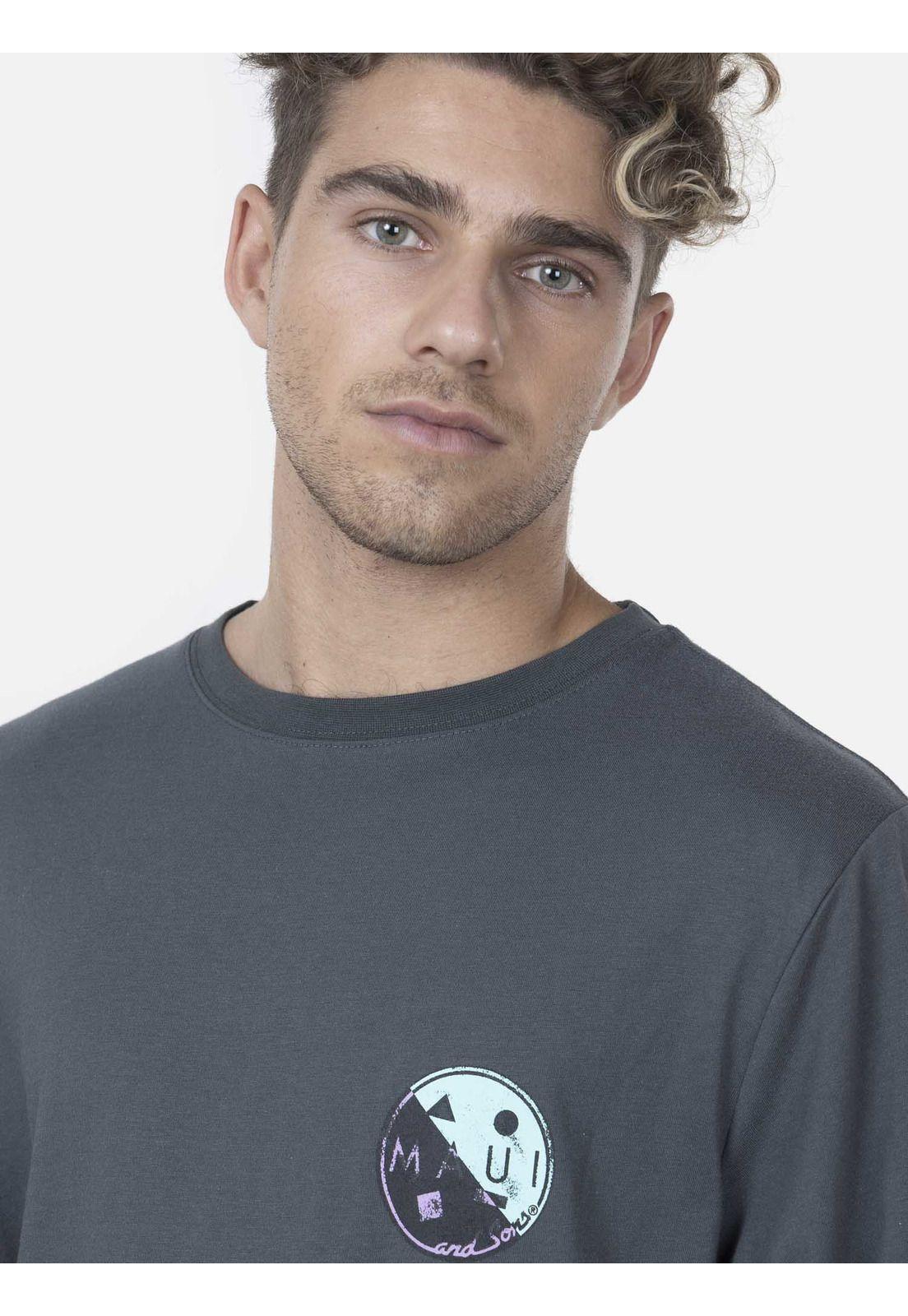 Polera Hombre MID COOKIE DUO LS TEE Gris Maui and Sons-2