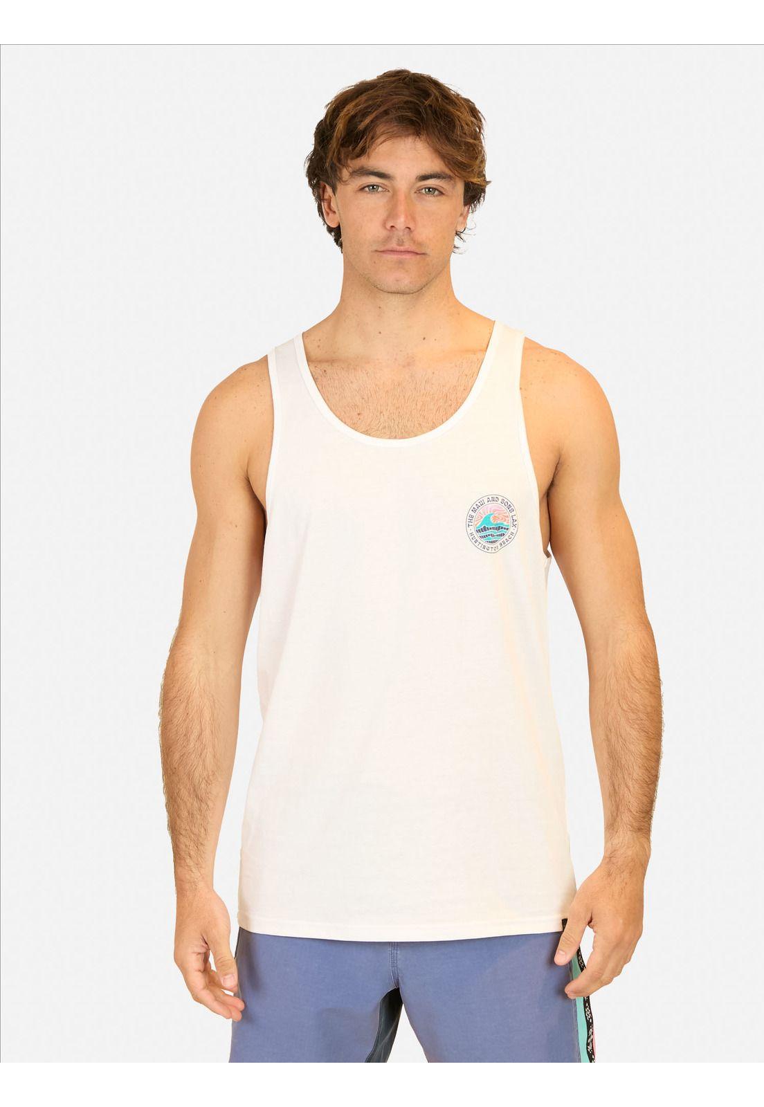 Polera SM Huntington Beach  Blanco Hombre Maui And Sons-0