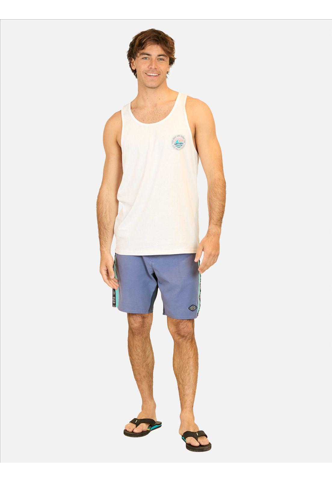 Polera SM Huntington Beach  Blanco Hombre Maui And Sons-2