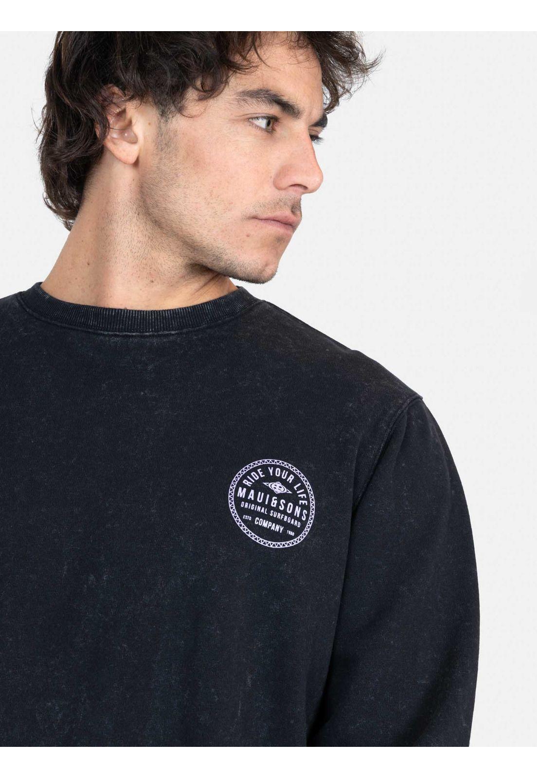 Poleron CR Coconut Negro Hombre Maui And Sons-2