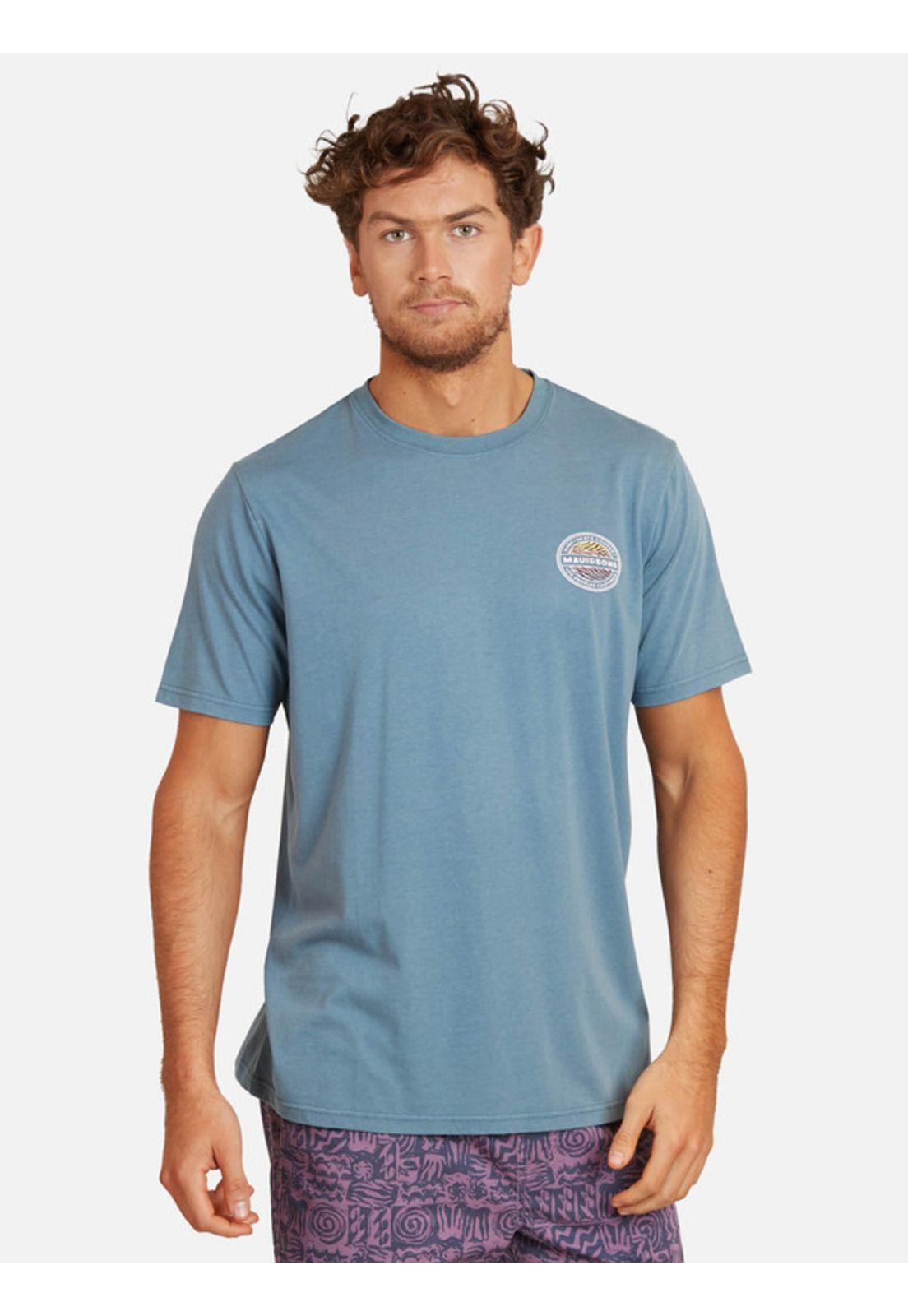 Polera Ovalimal Ss Tee Hombre Azul Maui And Sons-0