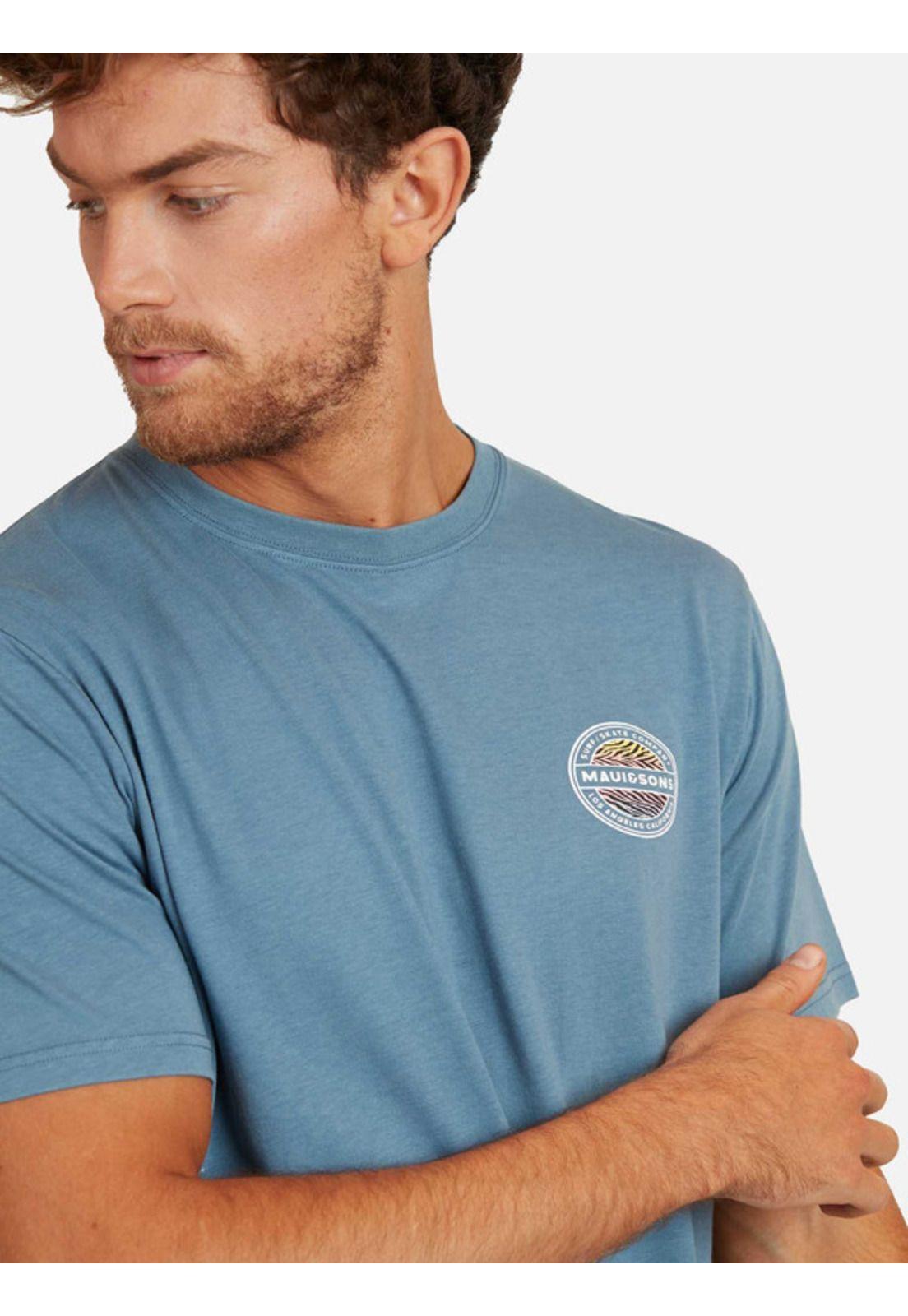 Polera Ovalimal Ss Tee Hombre Azul Maui And Sons-2