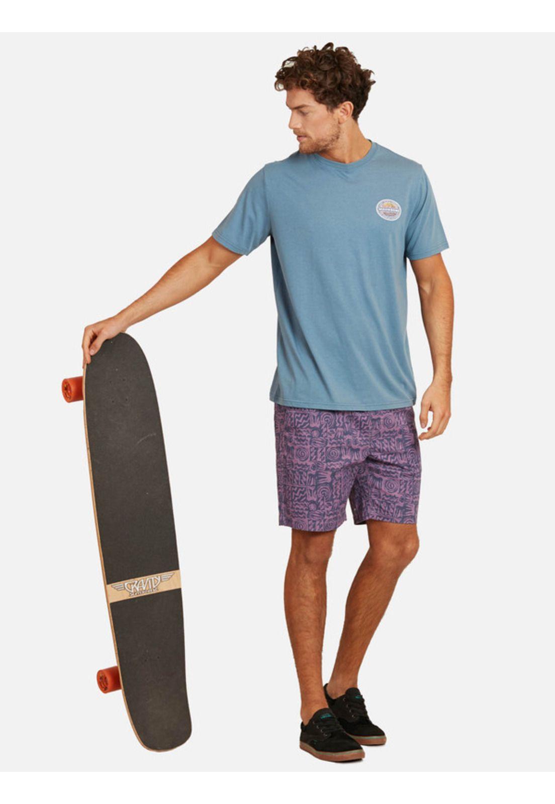 Polera Ovalimal Ss Tee Hombre Azul Maui And Sons-3