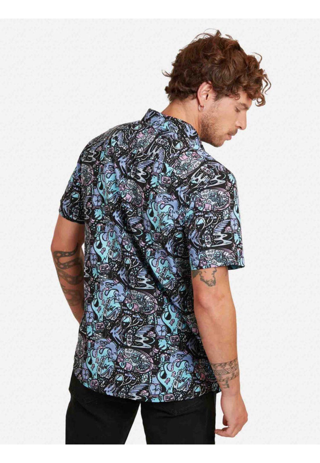 Camisa Comics Shirt Hombre Multicolor Maui And Sons-1