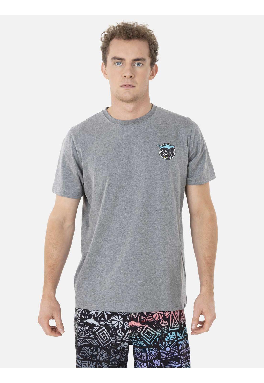 Polera SHARK COOKIE Hombre Gris Maui and Sons-0