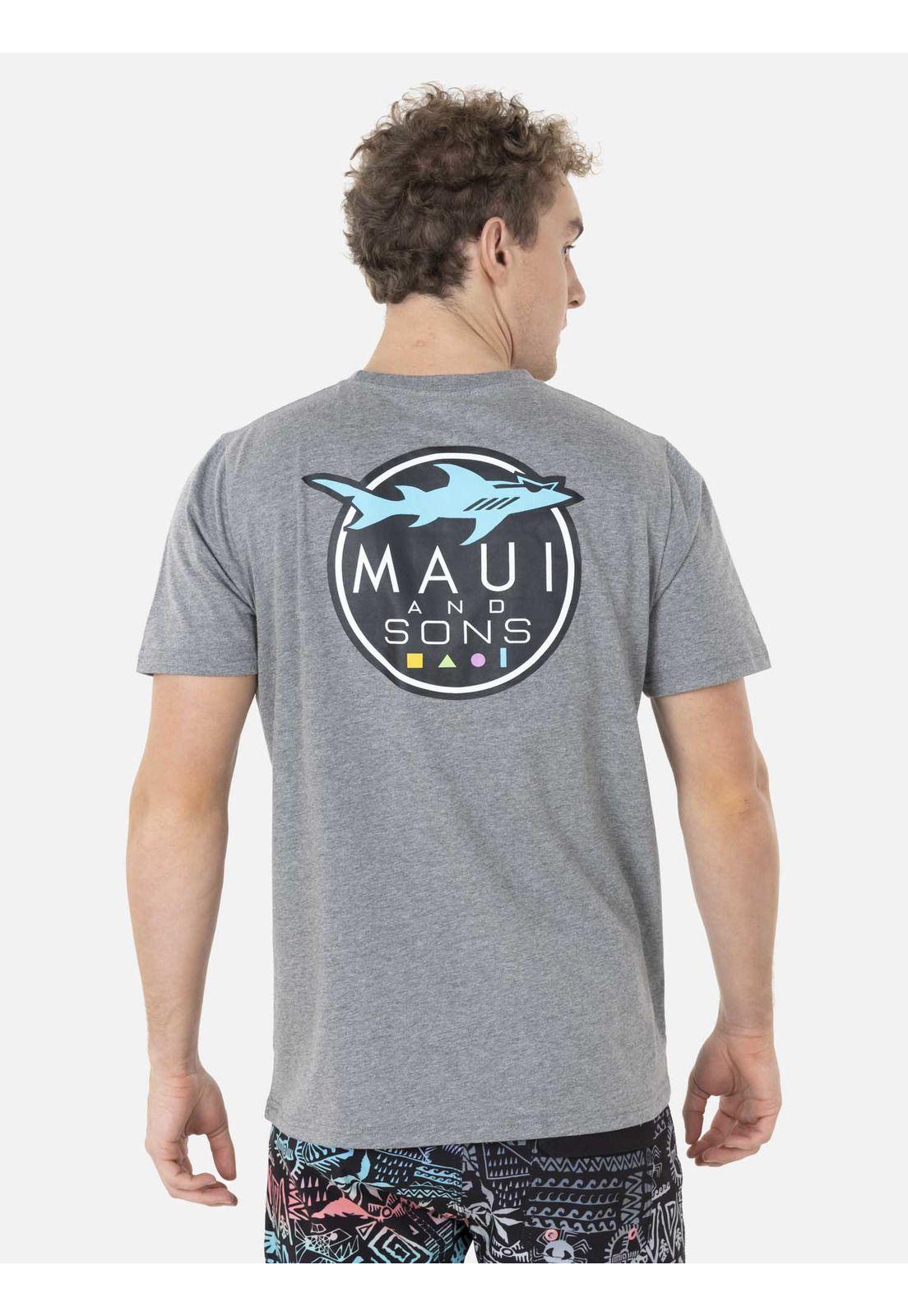 Polera SHARK COOKIE Hombre Gris Maui and Sons-1