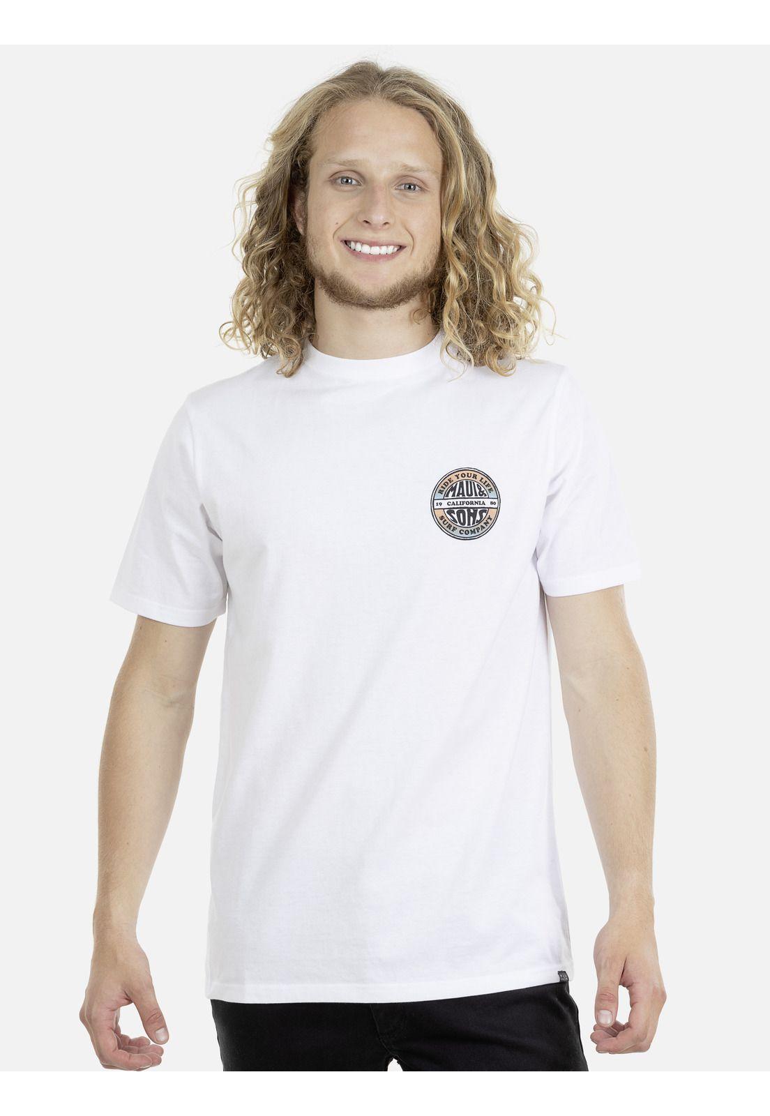Polera M/C Hombre 5P401-MI21 Blanco Maui and Sons-0