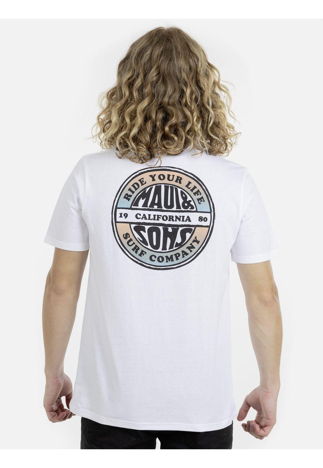 Polera M/C Hombre 5P401-MI21 Blanco Maui and Sons-1