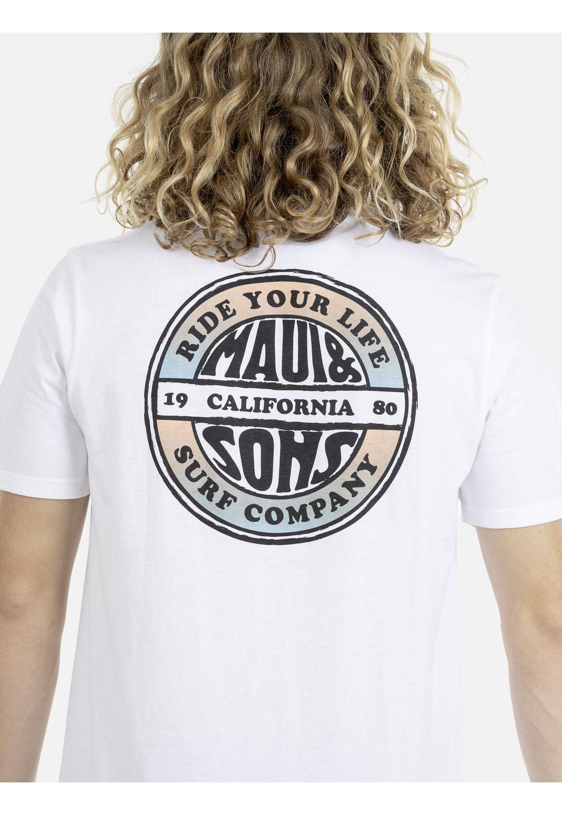 Polera M/C Hombre 5P401-MI21 Blanco Maui and Sons-2