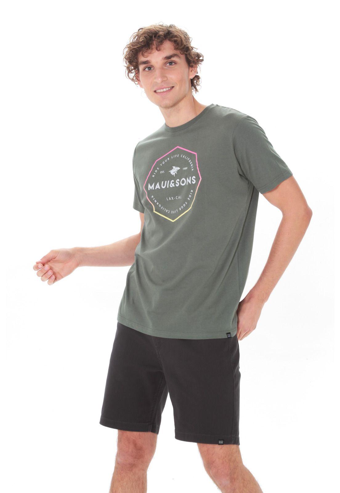 Polera M/C Basica Hombre 5P468-MV21 Verde-3