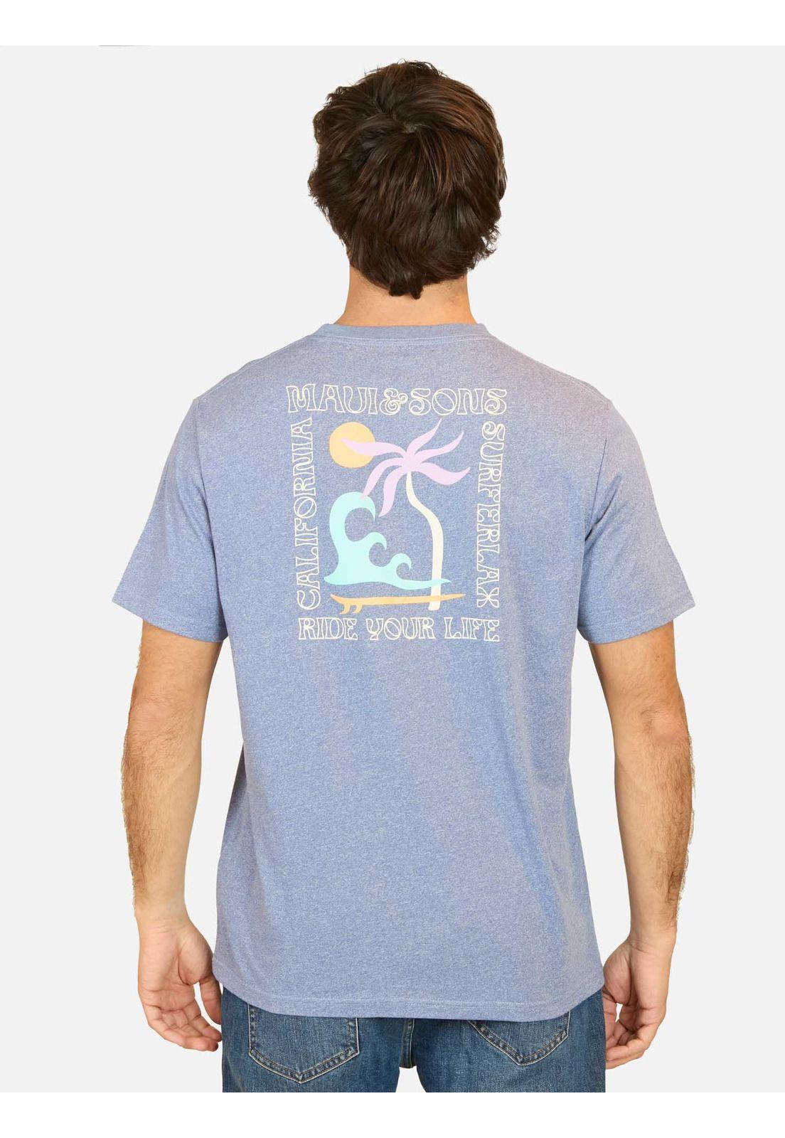 Polera MC Maui Beach Morado Hombre Maui And Sons-1