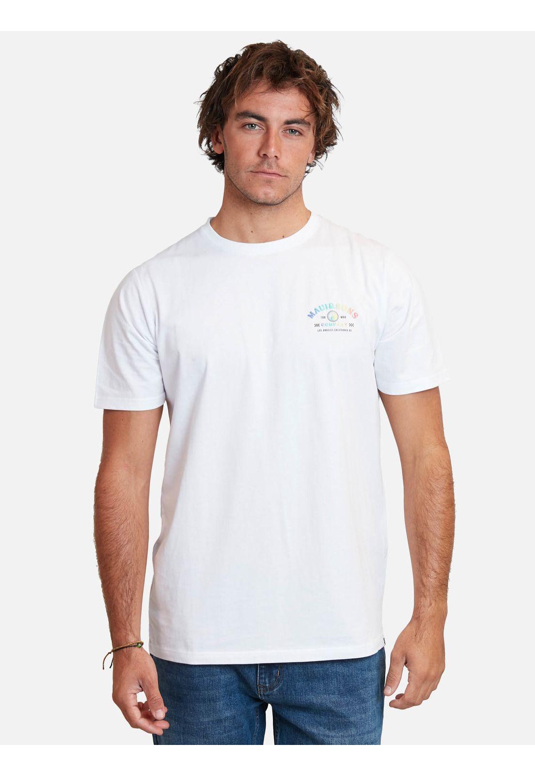 Polera Gradient Puff Tees Blanco Hombre Maui And Sons-0