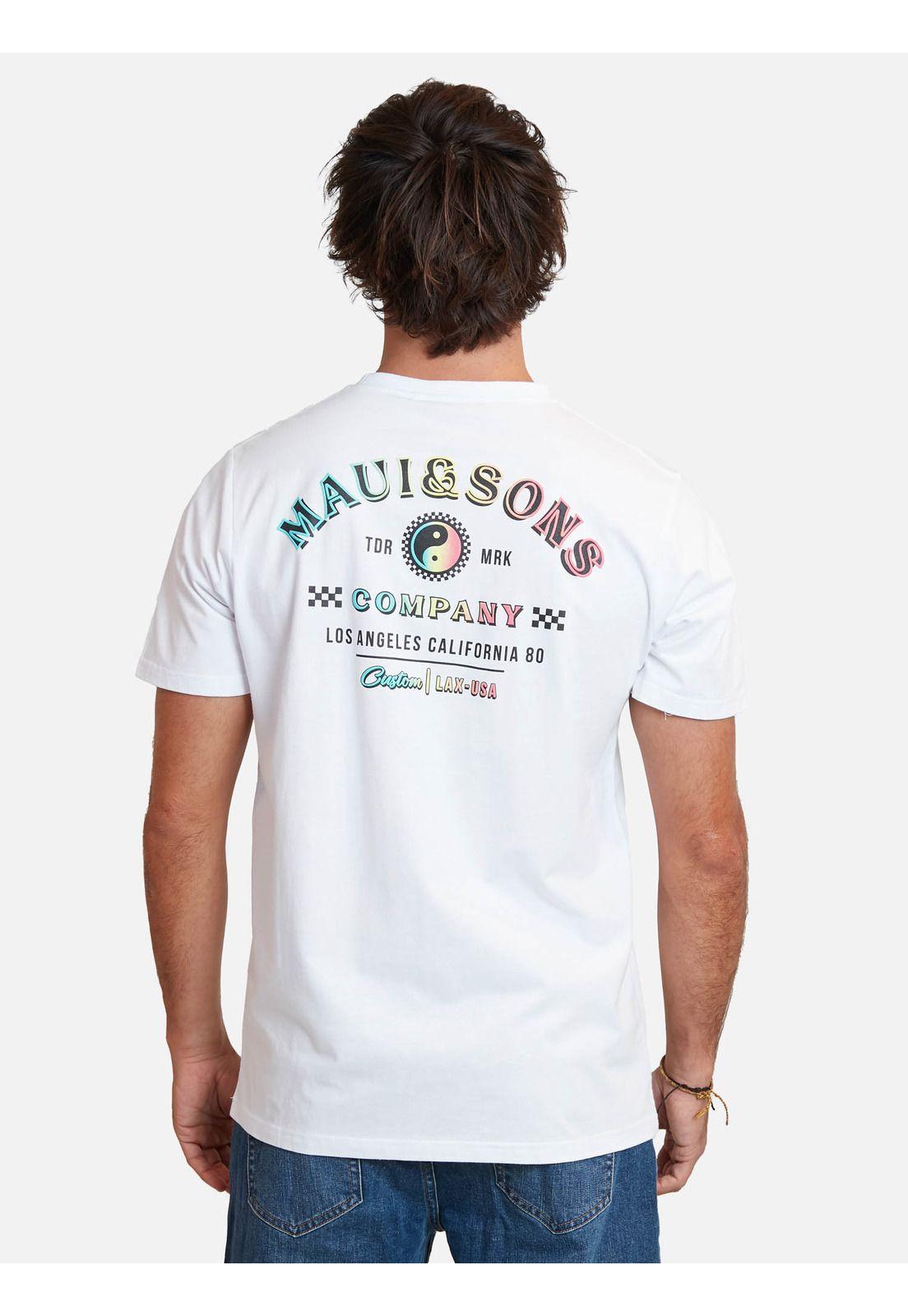 Polera Gradient Puff Tees Blanco Hombre Maui And Sons-1