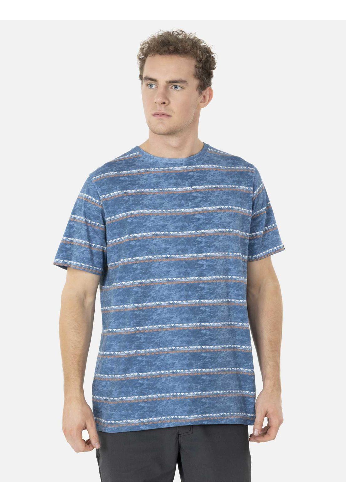 Polera TRIANGLE STRIPES Hombre Multicolor Maui and Sons-0