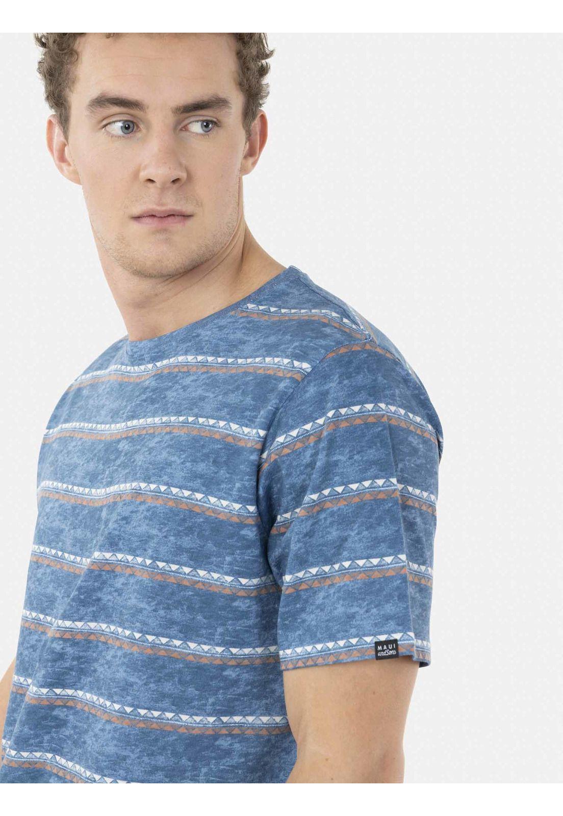 Polera TRIANGLE STRIPES Hombre Multicolor Maui and Sons-2