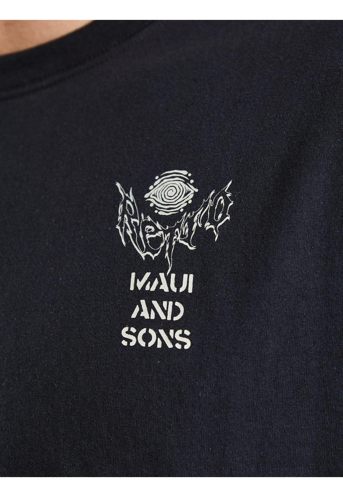 Polera SM Vision Wave Negro Hombre Maui and Sons-5