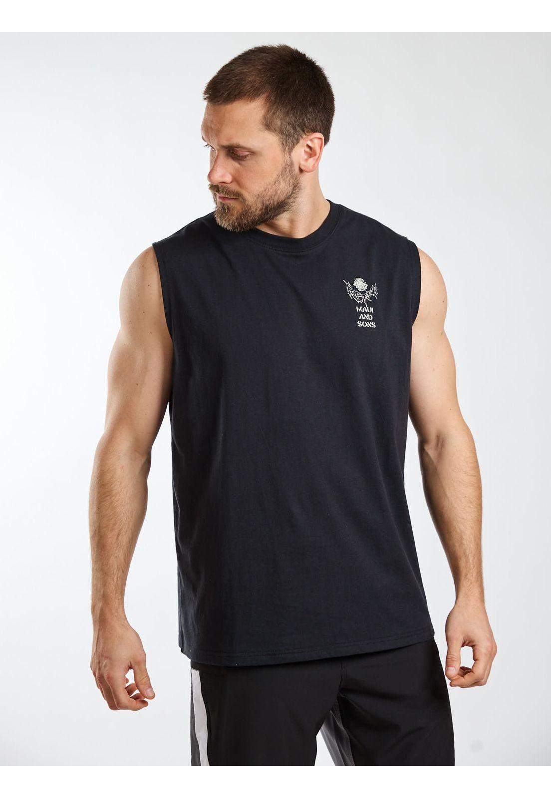 Polera SM Vision Wave Negro Hombre Maui and Sons-6