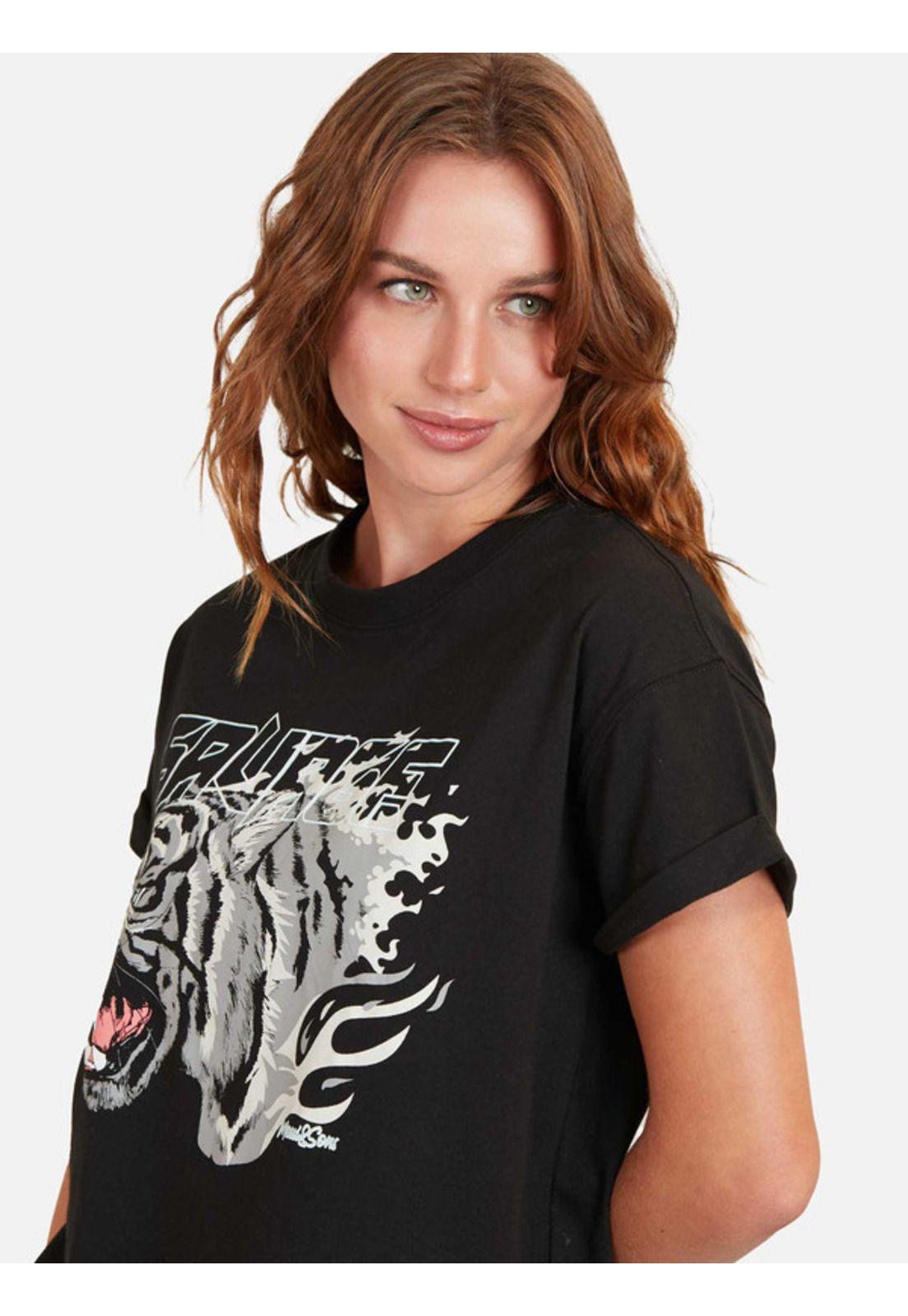 Polera Savage T-Shirt Mujer Negro Maui And Sons-2