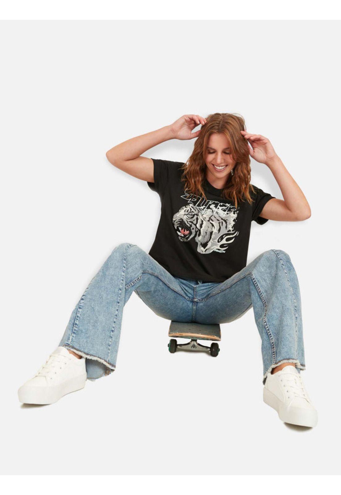 Polera Savage T-Shirt Mujer Negro Maui And Sons-3