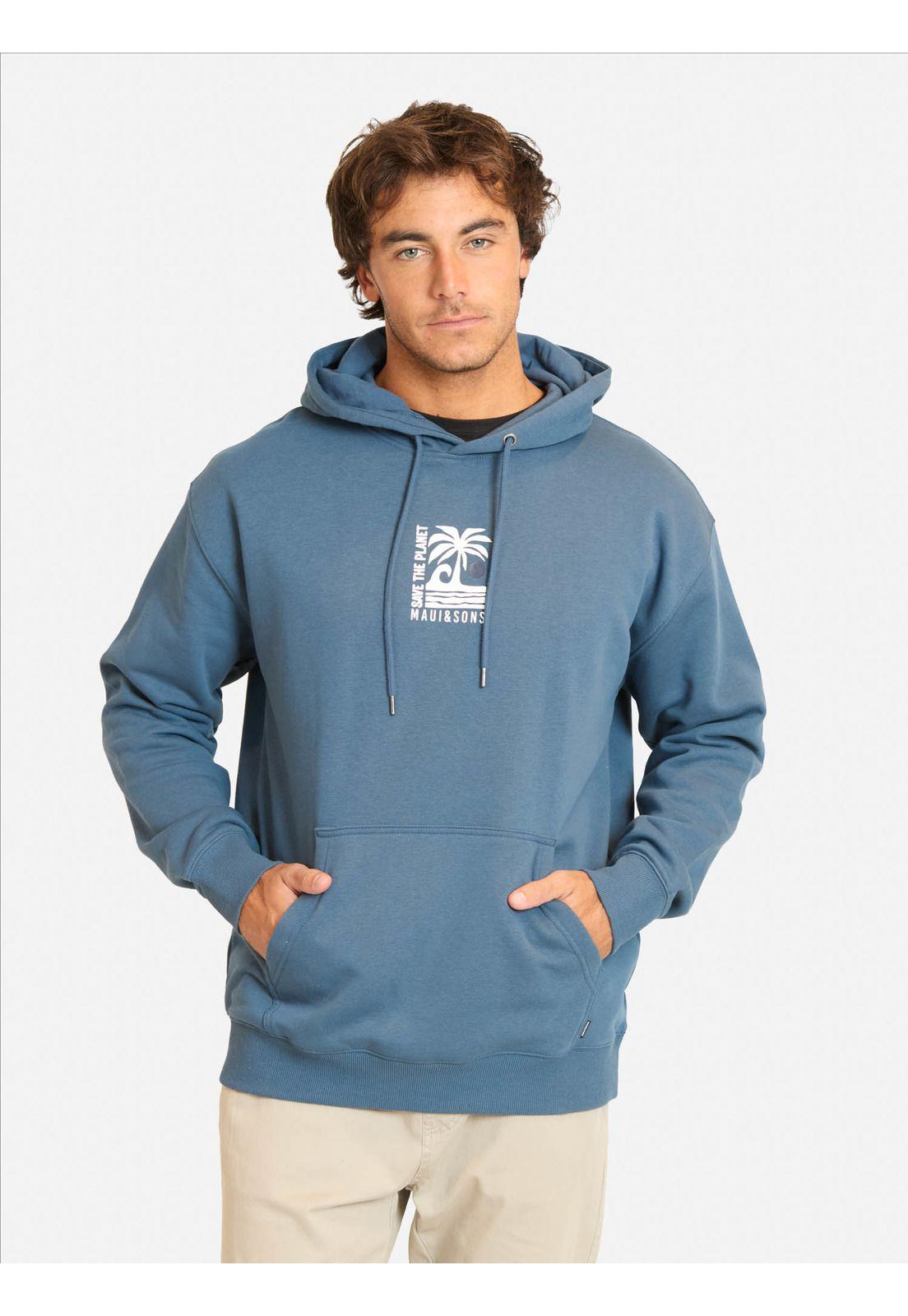 Poleron Canguro Oceandra Azul Hombre Maui And Sons-0