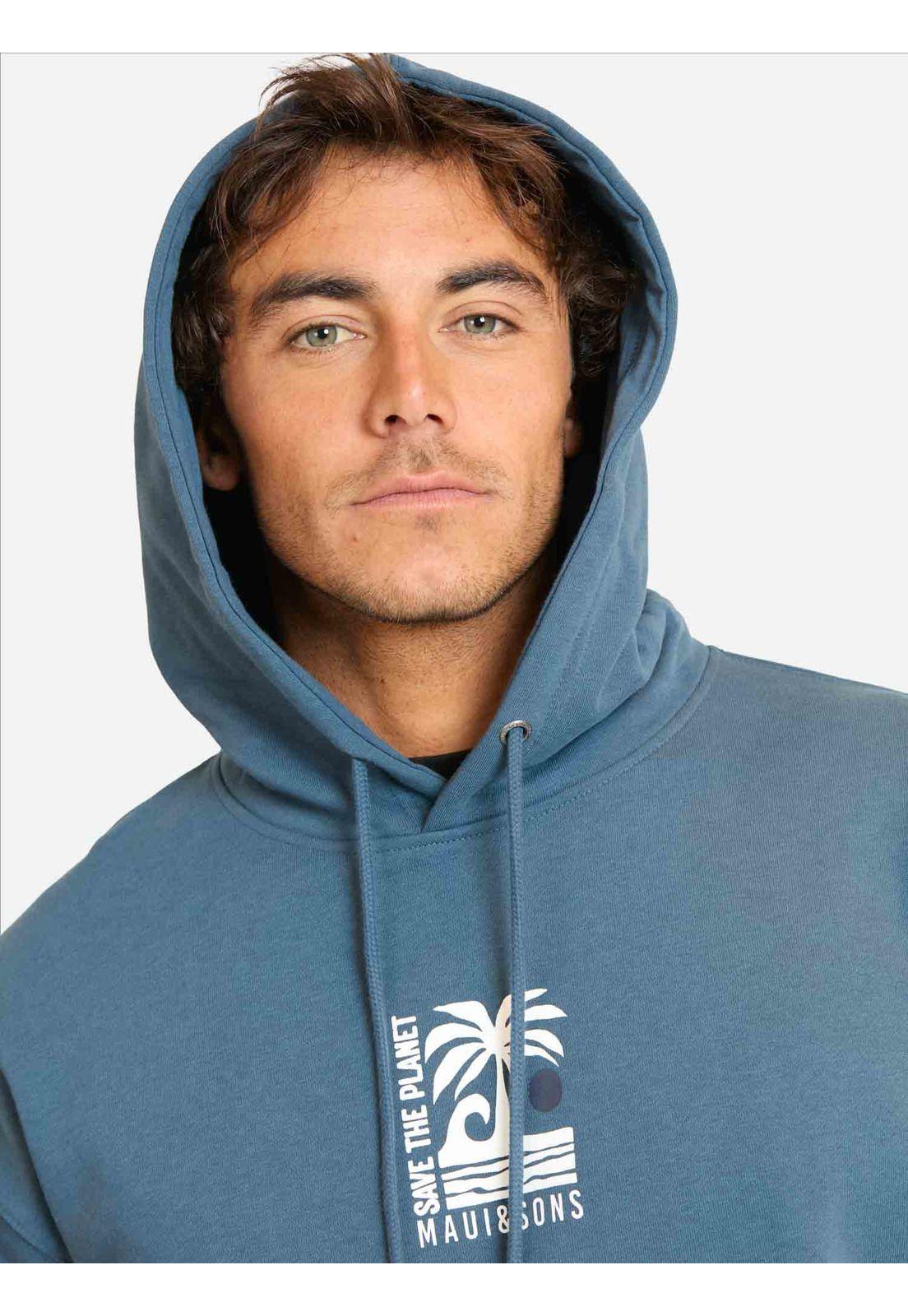Poleron Canguro Oceandra Azul Hombre Maui And Sons-2