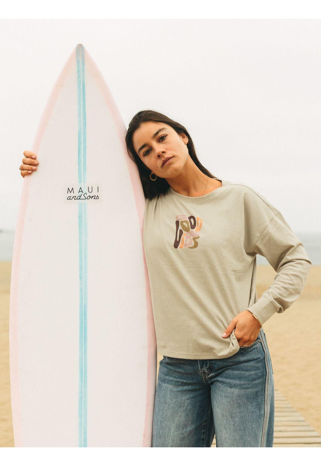 Polera ML Feroe Beige Mujer Maui And Sons-3