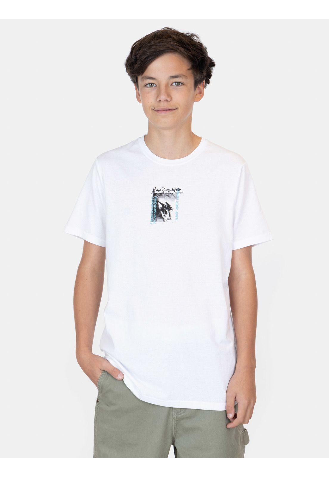 Polera MC SolRise Blanco Infantil Maui And Sons-0