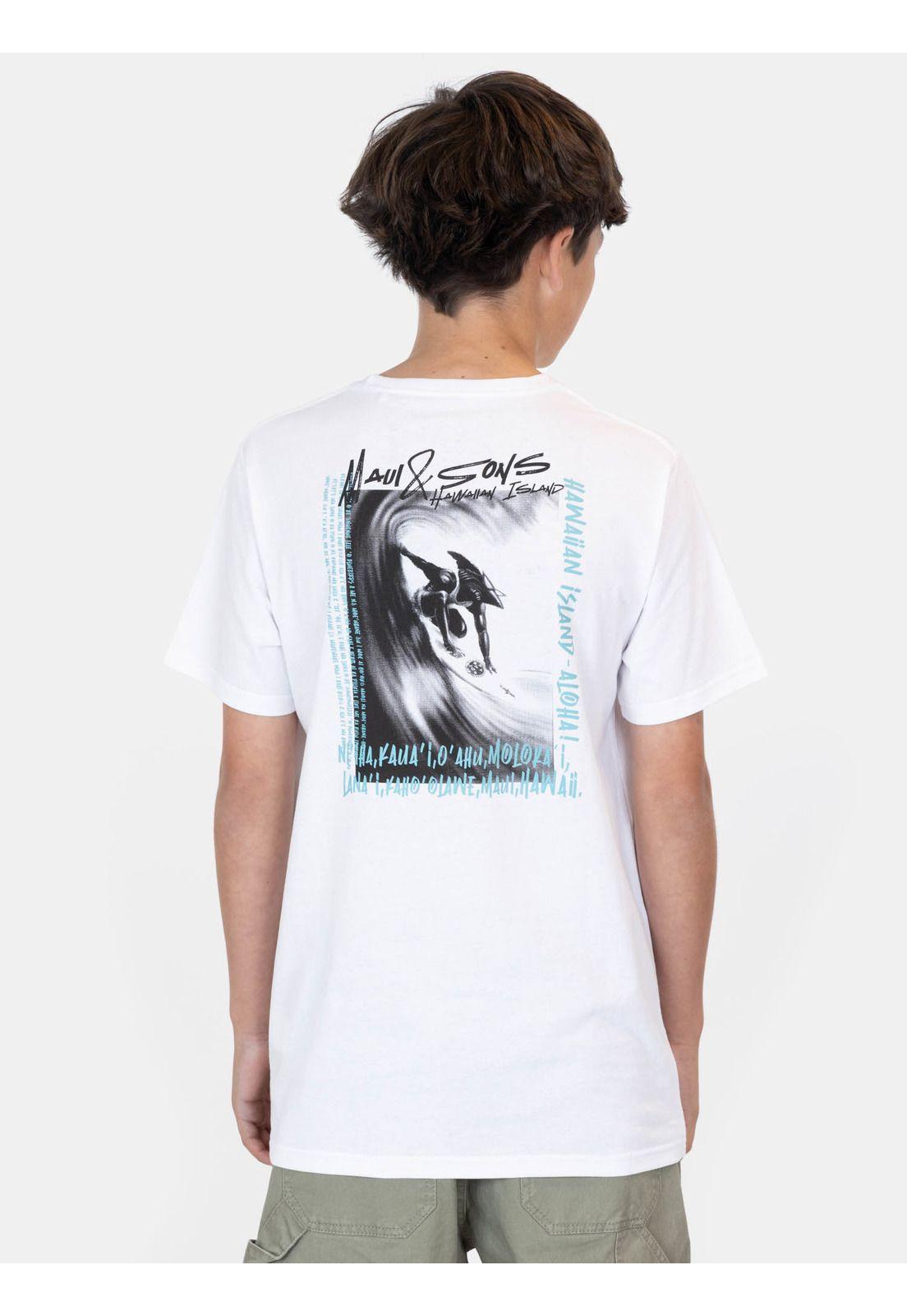 Polera MC SolRise Blanco Infantil Maui And Sons-1