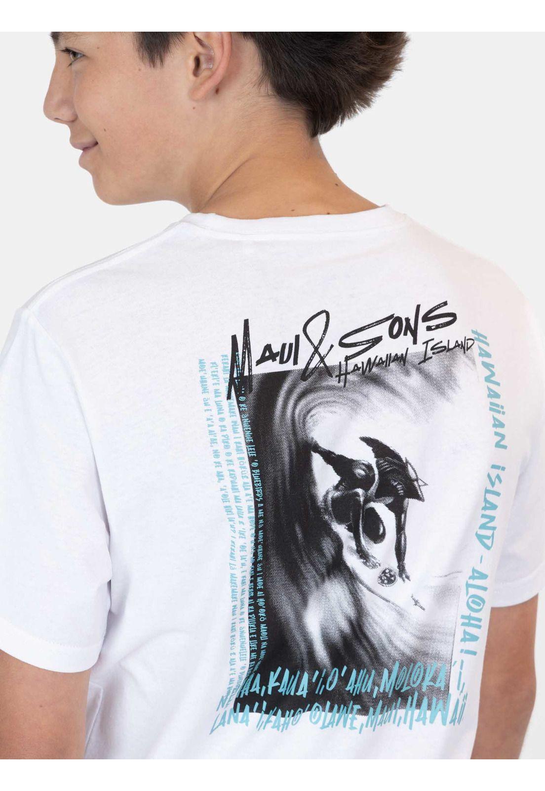 Polera MC SolRise Blanco Infantil Maui And Sons-2