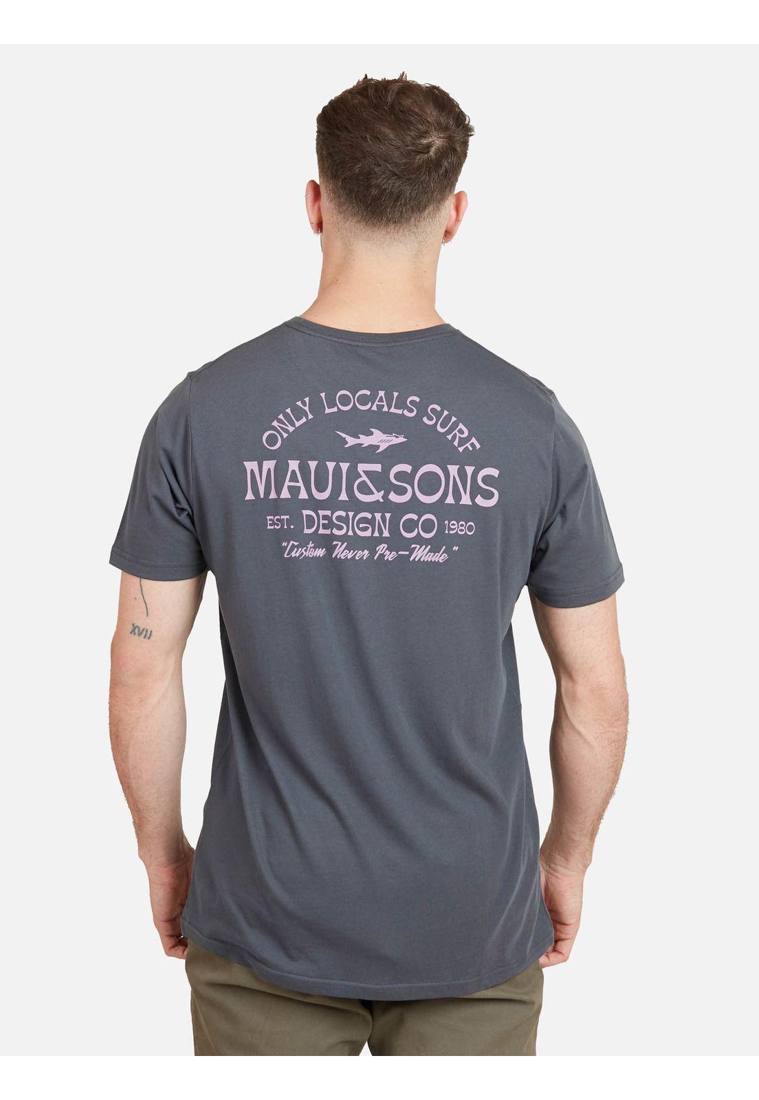 Polera THE VENICE BEACH SS TEE Hombre Gris Maui & Sons-1