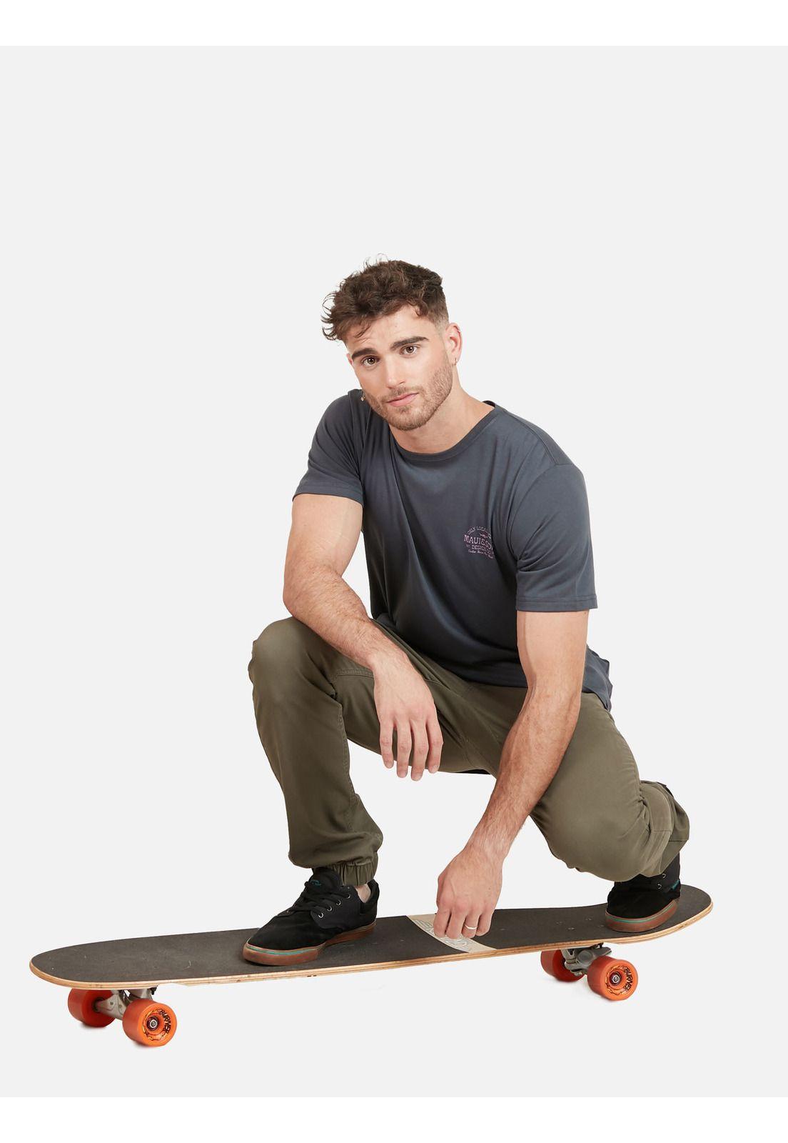 Polera THE VENICE BEACH SS TEE Hombre Gris Maui & Sons-2