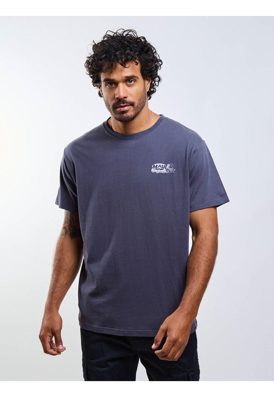 Polera MC Aroha Gris Hombre Maui And Sons-0
