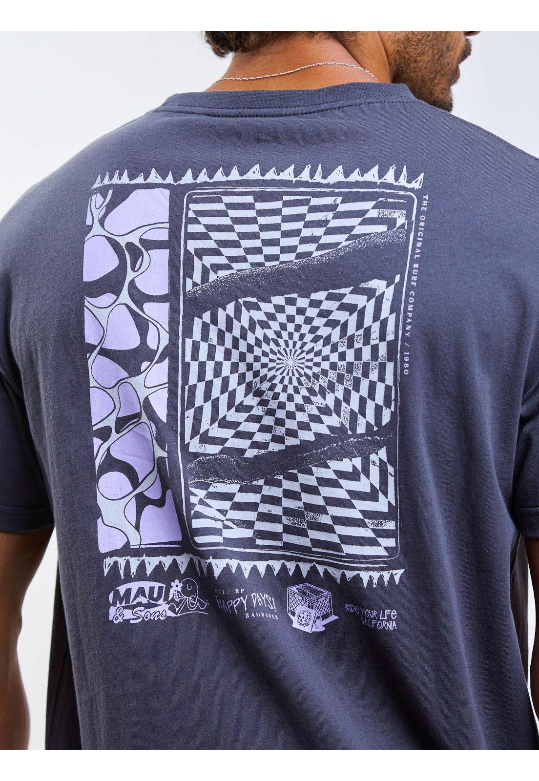 Polera MC Aroha Gris Hombre Maui And Sons-3