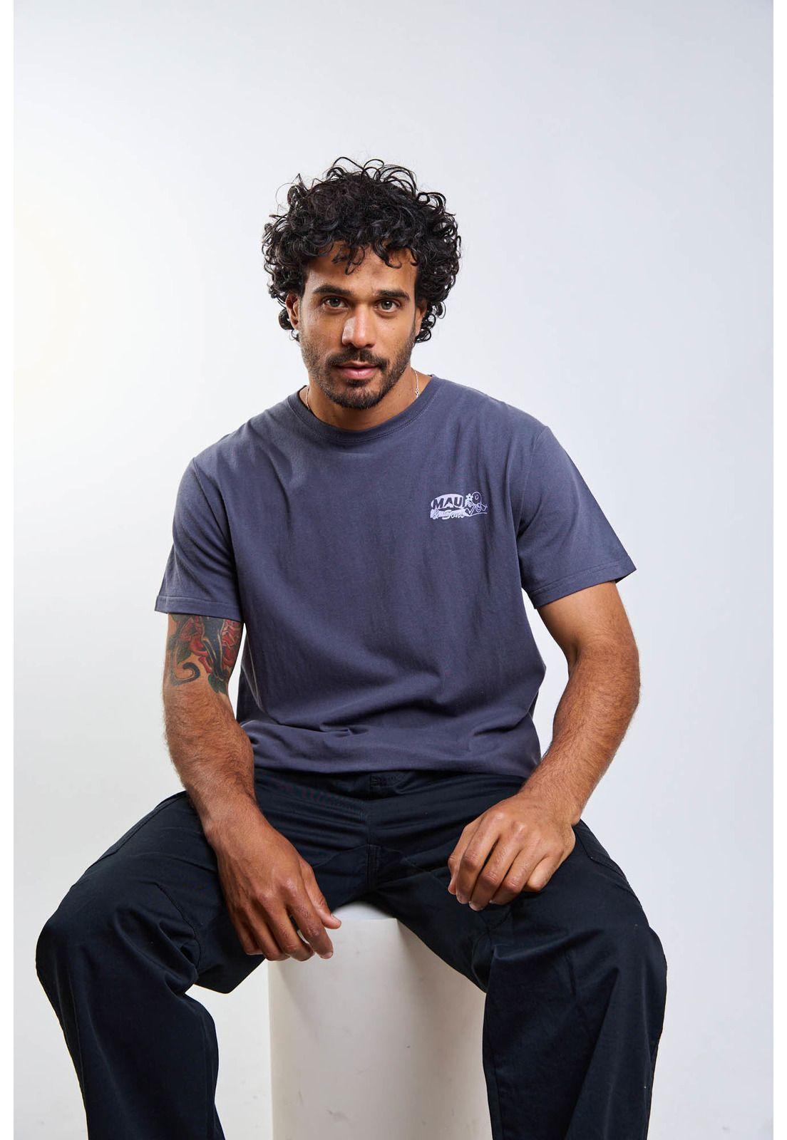 Polera MC Aroha Gris Hombre Maui And Sons-5