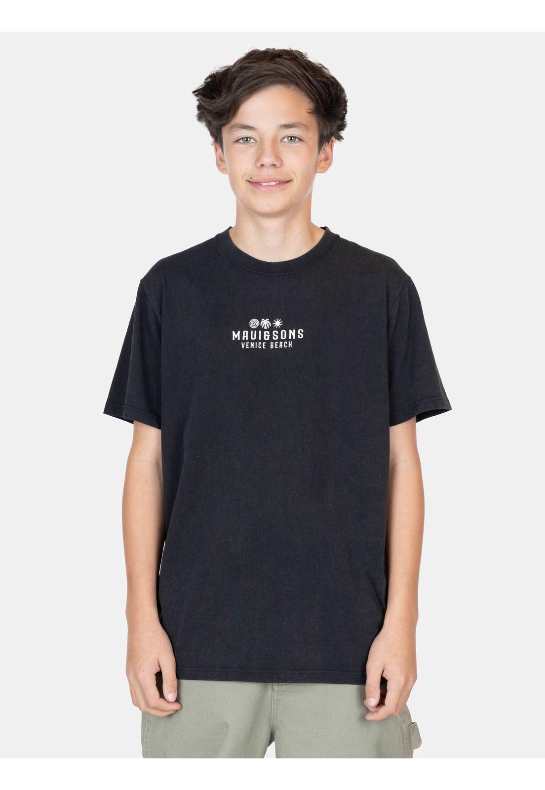 Polera MC CityRush Negro Infantil Maui And Sons-0