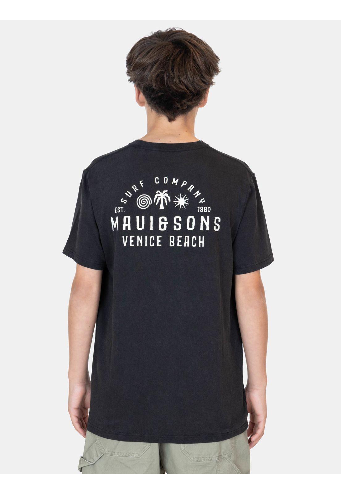 Polera MC CityRush Negro Infantil Maui And Sons-1