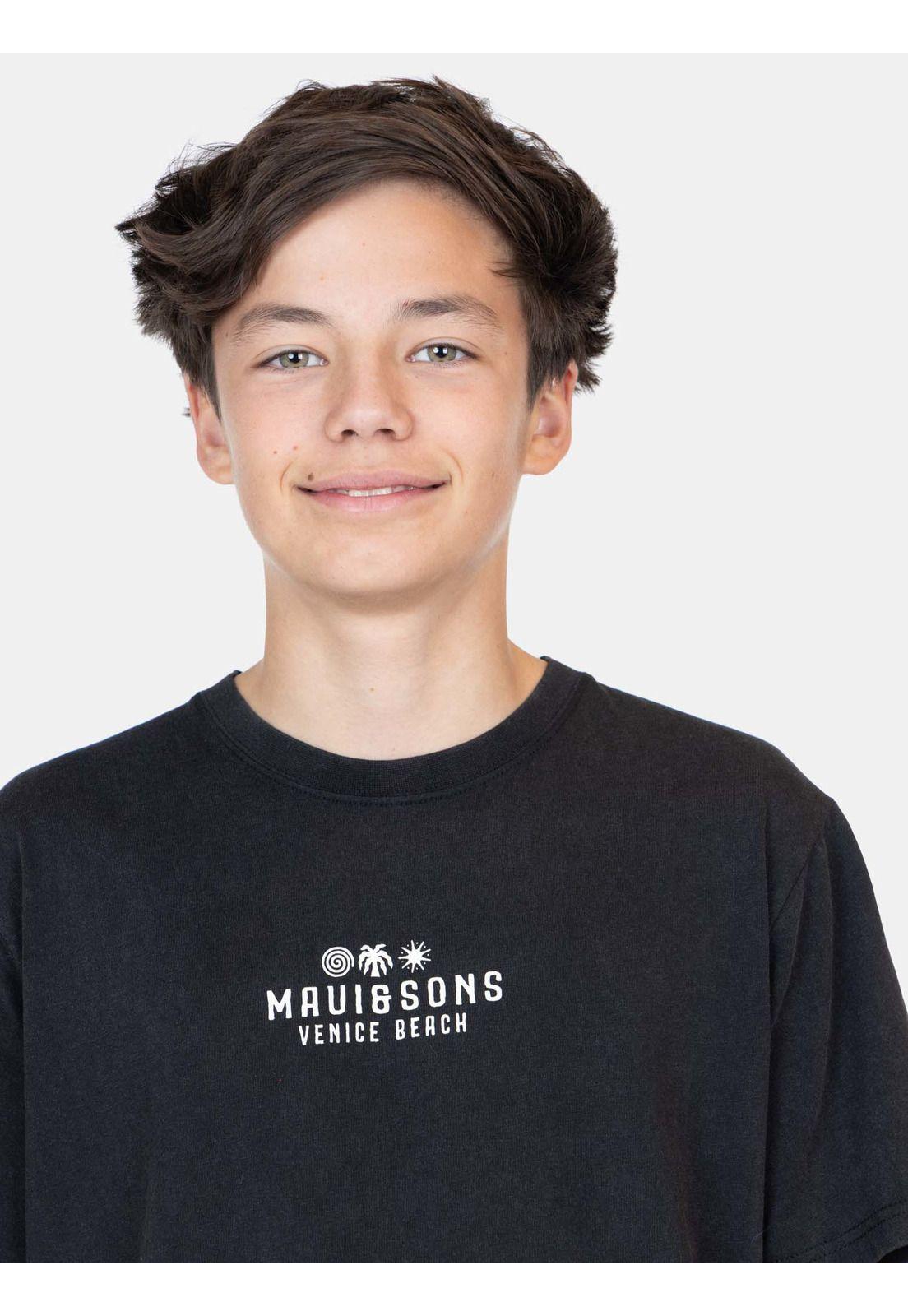 Polera MC CityRush Negro Infantil Maui And Sons-2