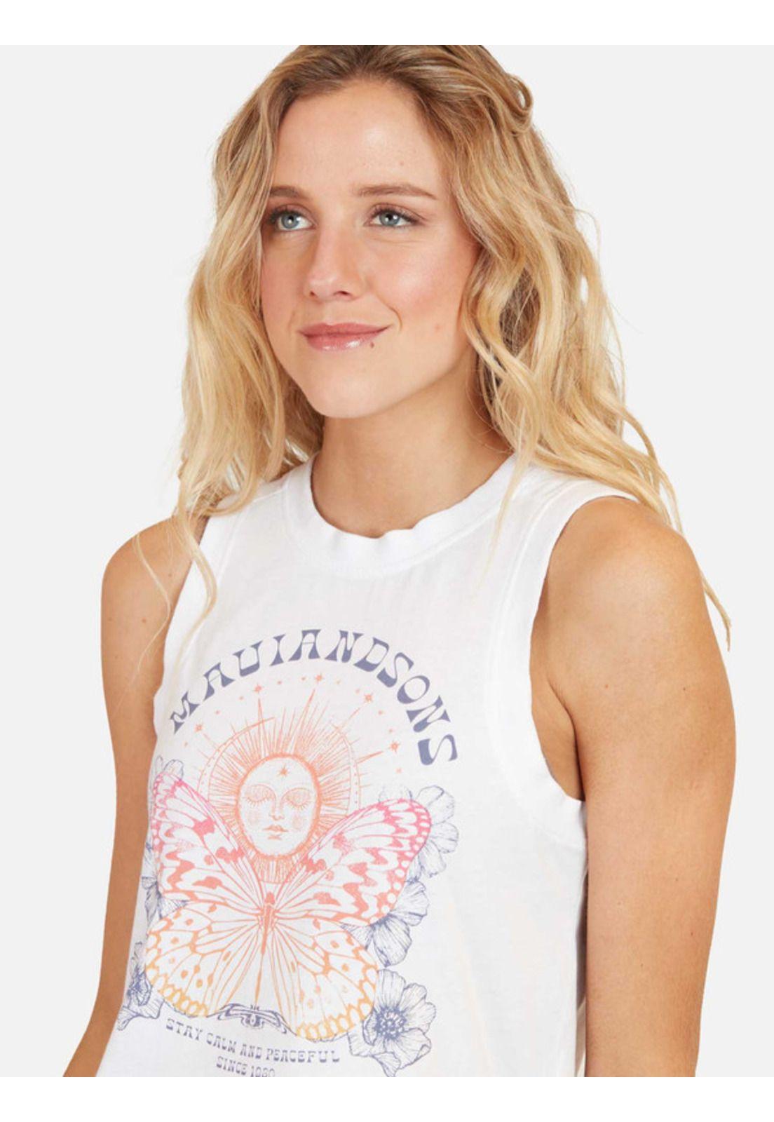 Polera Sunfly Tank Mujer Blanco Maui And Sons-2