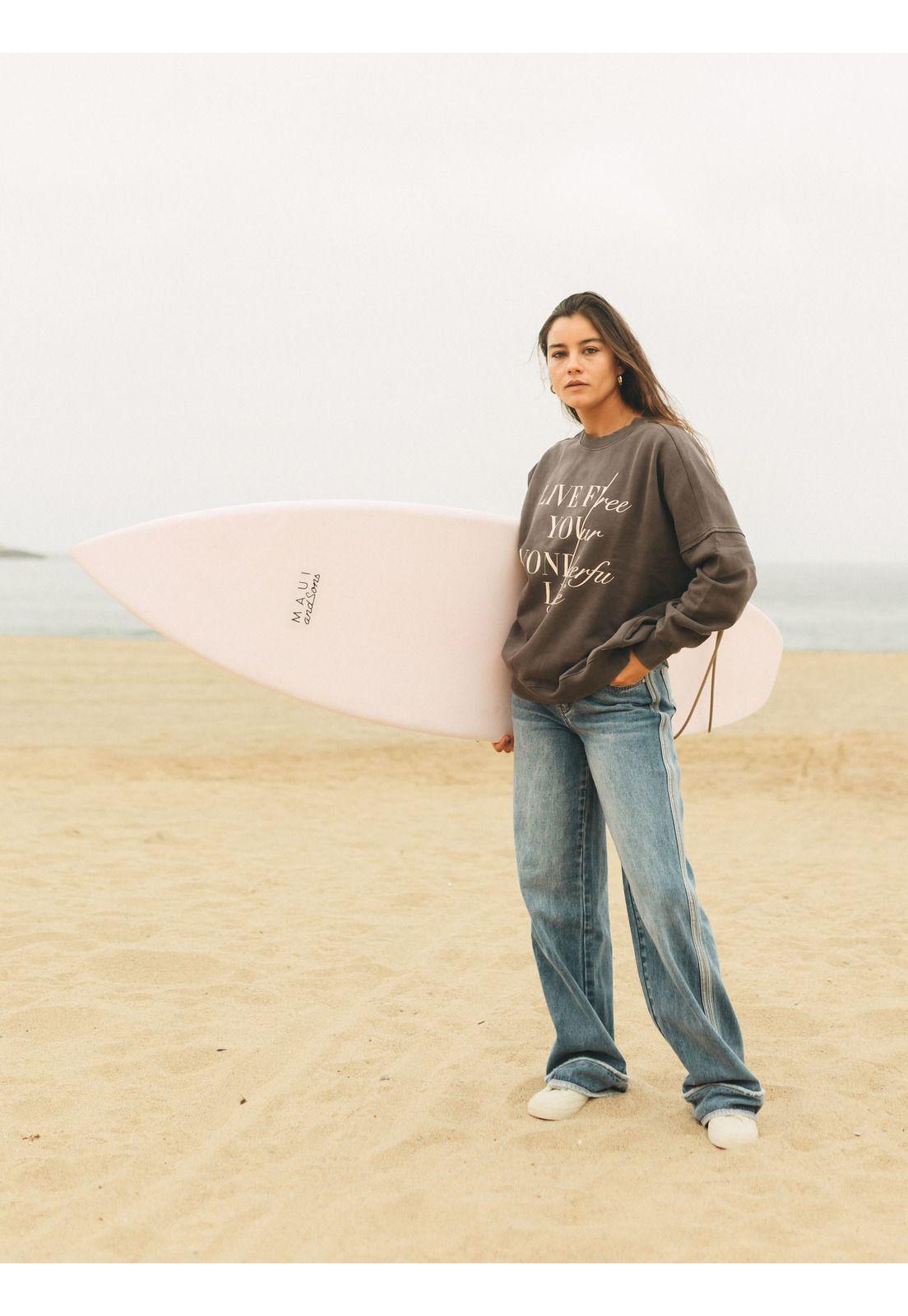 Poleron CR Palaos Café Mujer Maui And Sons-0