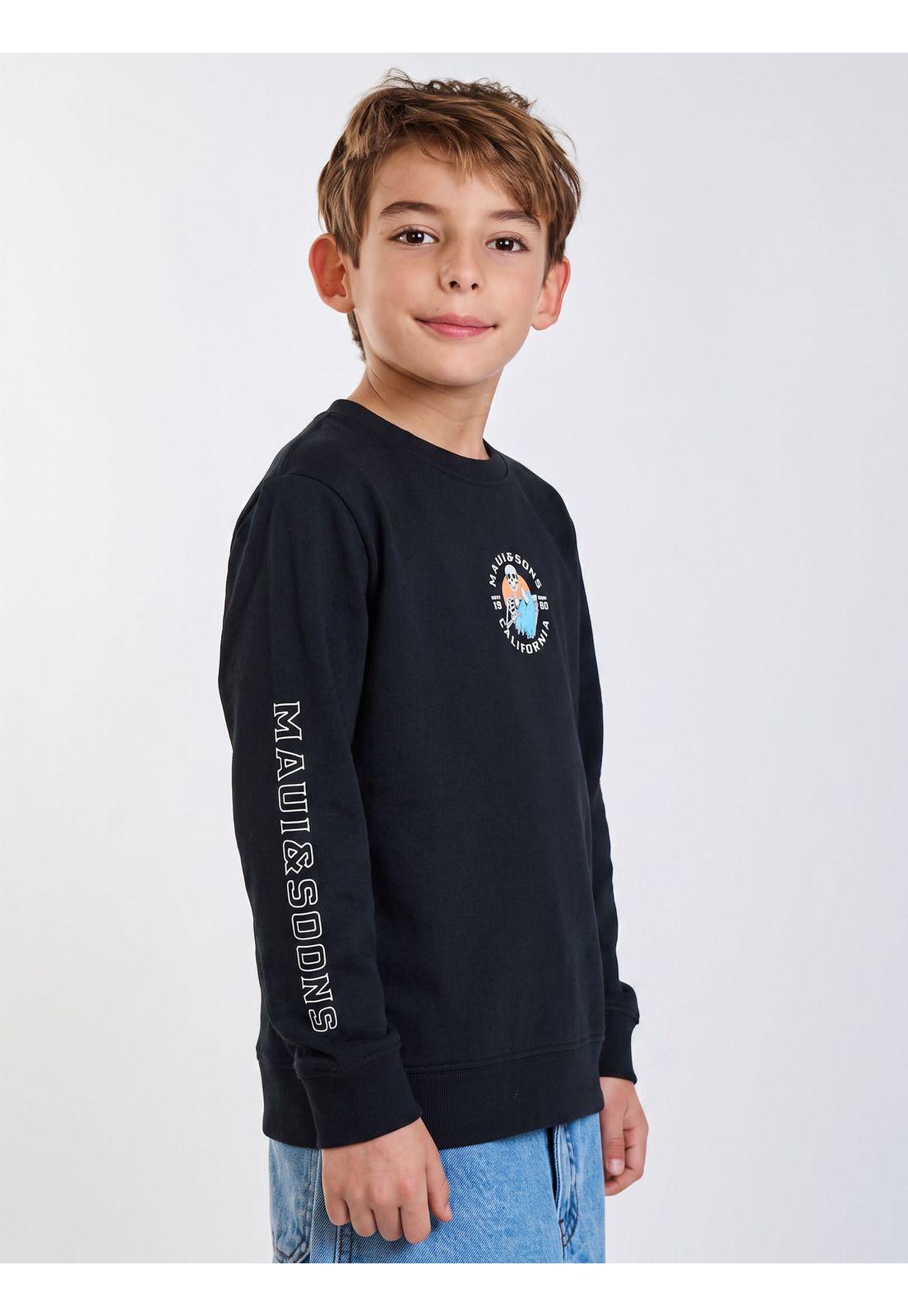 Polera ML Endless Negro Infantil Maui and Sons-1