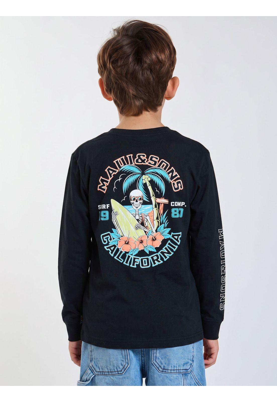Polera ML Endless Negro Infantil Maui and Sons-2